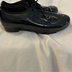 Women’s black tap shoes lace up size 6/6.5